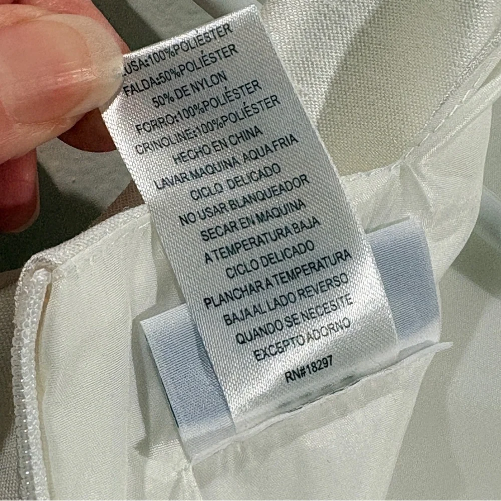 Girls Flower Girl Dress Ivory Organza Formal Holiday Size 6 Holiday Festive - Picture 8 of 8